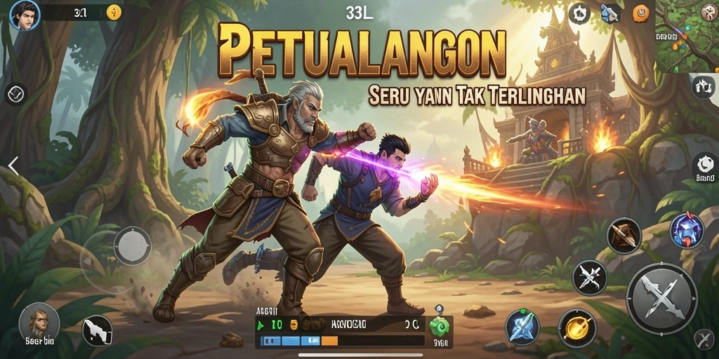 Tampilan gameplay menegangkan dengan efek seru di 33L.