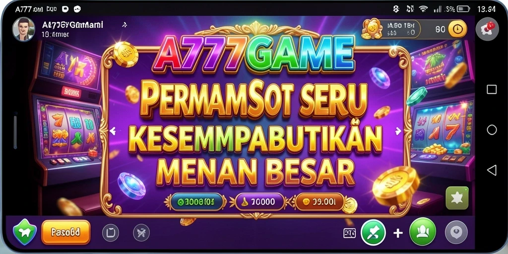 Tampilan menarik dari permainan slot A777GAME dengan grafis yang menawan.