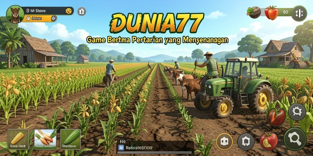 Gameplay DUNIA77 yang menarik dengan aktivitas bertani.