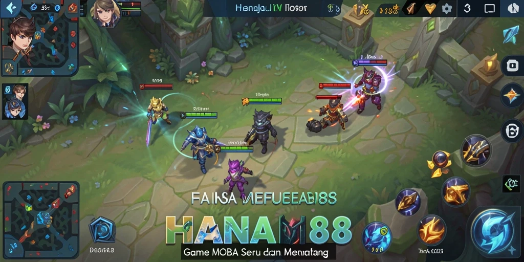 Gameplay seru HANABI88 dalam pertempuran MOBA epik.