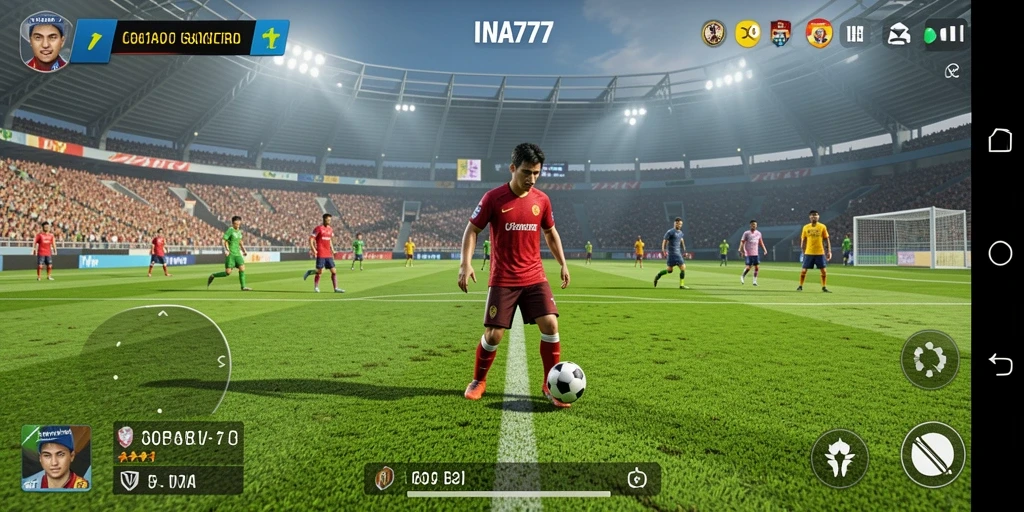 Tampilan gameplay menarik dari permainan sepak bola INA777.