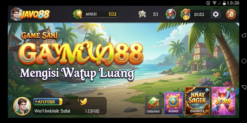 Screenshot gameplay JAVO88 menampilkan momen seru dalam permainan casual.