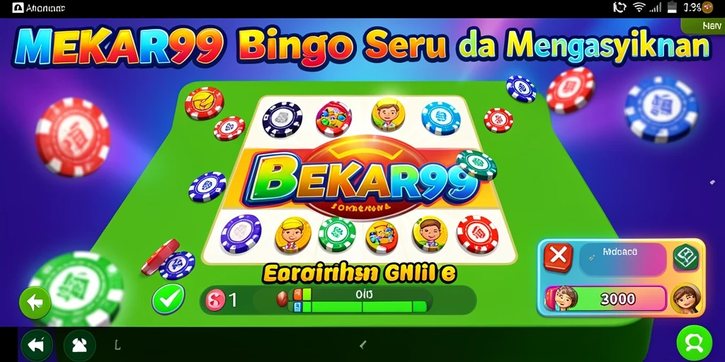 Gameplay seru MEKAR99 dengan Bingo interaktif.