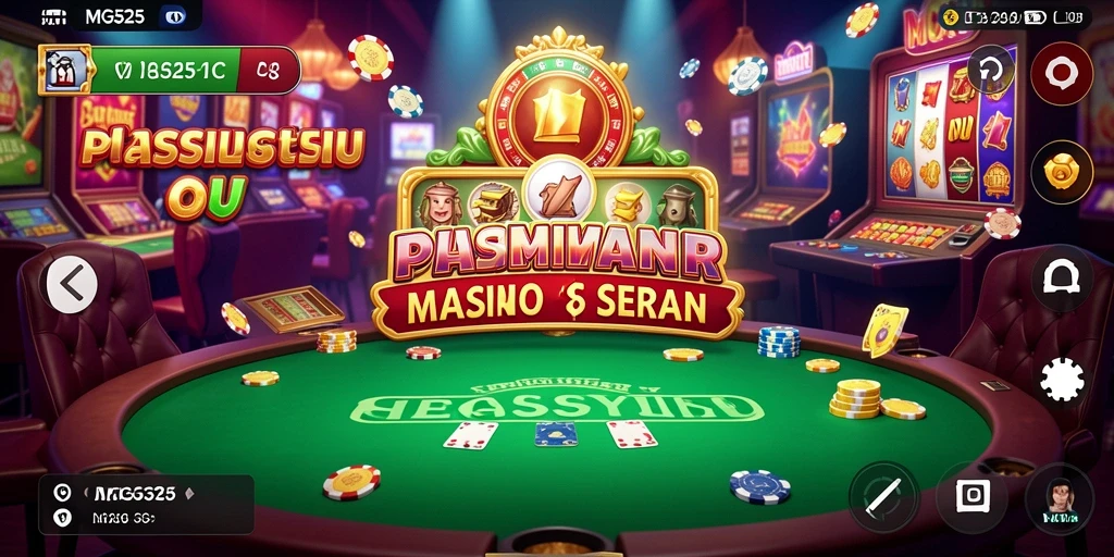 Screenshot gameplay MG525 dengan grafis kasino memukau.